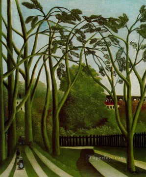 アンリ・ルソー Painting - 1909 年ベセートルのビエーブル川岸の風景 アンリ・ルソー ポスト印象派 素朴原始主義